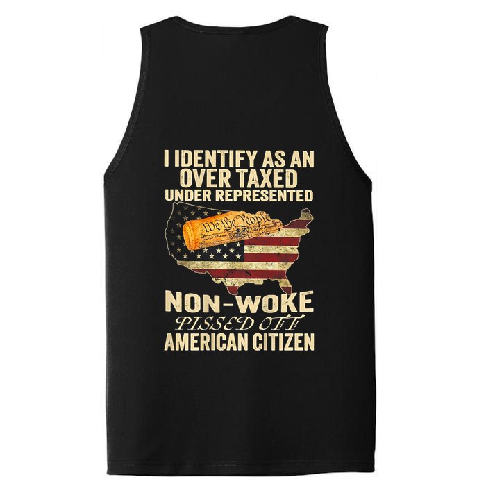 I Identify As An Over Taxed Under (On Back) PosiCharge Competitor Tank