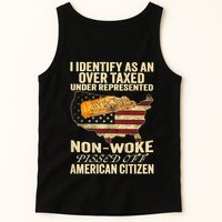 I Identify As An Over Taxed Under (On Back) Tank Top