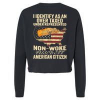 I Identify As An Over Taxed Under (On Back) Cropped Pullover Crew
