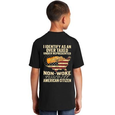 I Identify As An Over Taxed Under (On Back) Kids T-Shirt