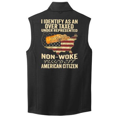 I Identify As An Over Taxed Under (On Back) Collective Smooth Fleece Vest