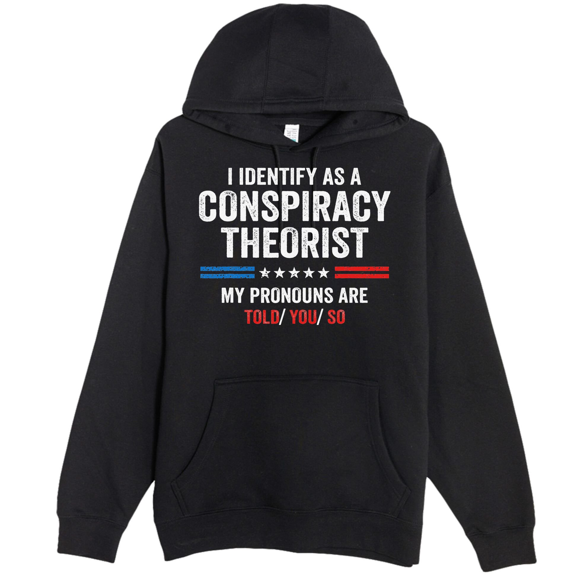 I Identify As A Conspiracy Theorist My Pronouns Are Told You Premium Pullover Hoodie