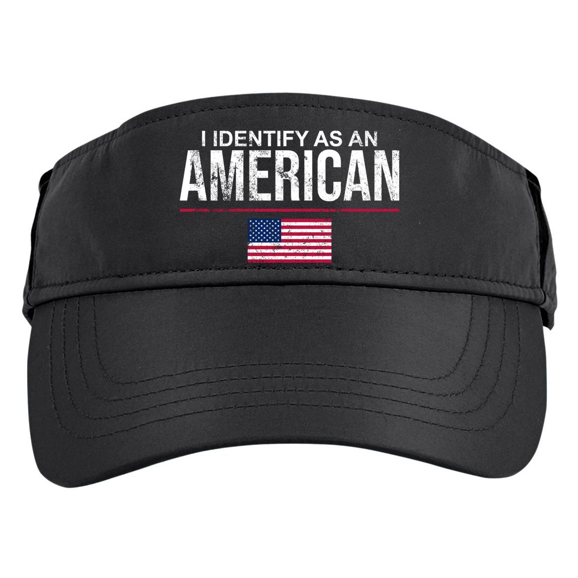 I Identify As An American USA FLAG Adult Drive Performance Visor