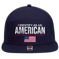 I Identify As An American USA FLAG 7 Panel Mesh Trucker Snapback Hat