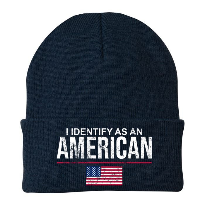 I Identify As An American USA FLAG Beanie
