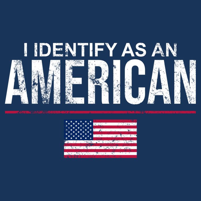I Identify As An American USA FLAG Drawstring Bag