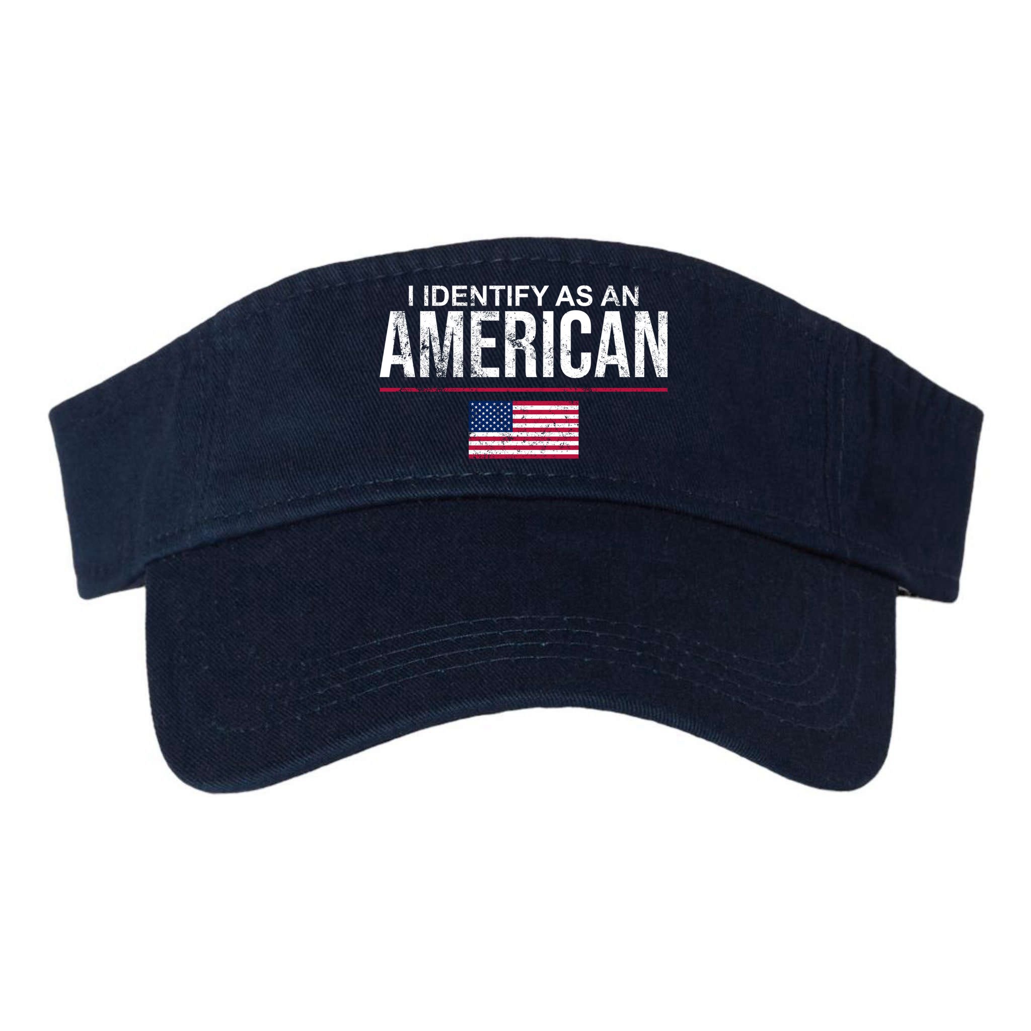 I Identify As An American USA FLAG Visor