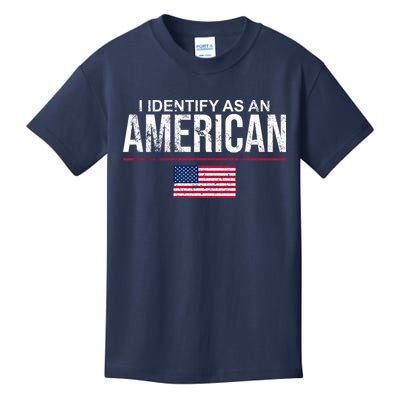 I Identify As An American USA FLAG Kids T-Shirt