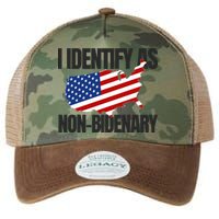 I Identify As Non Bidenary Legacy Tie Dye Trucker Hat