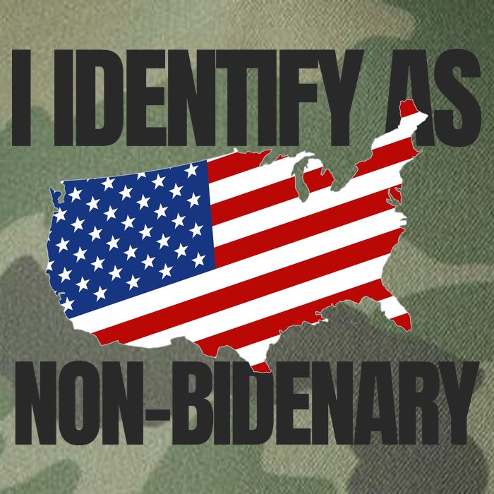 I Identify As Non Bidenary Legacy Tie Dye Trucker Hat