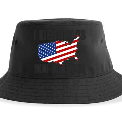 I Identify As Non Bidenary Sustainable Bucket Hat