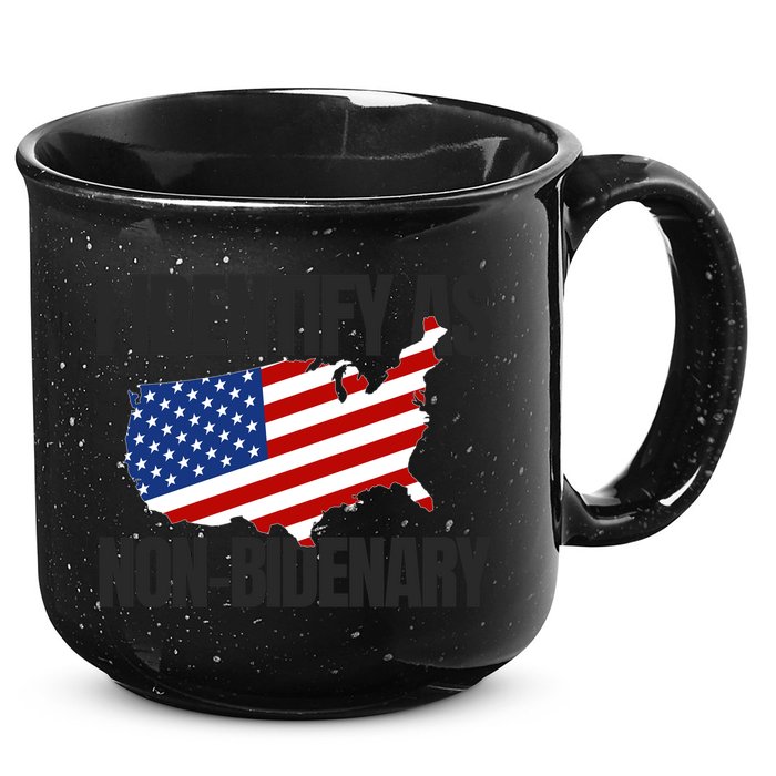 I Identify As Non Bidenary 15oz Campfire Ceramic Mug