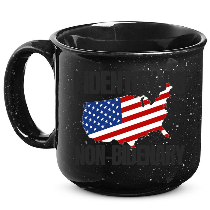 I Identify As Non Bidenary 15oz Campfire Ceramic Mug