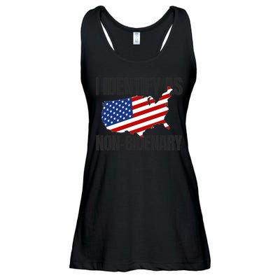 I Identify As Non Bidenary Ladies Essential Flowy Tank