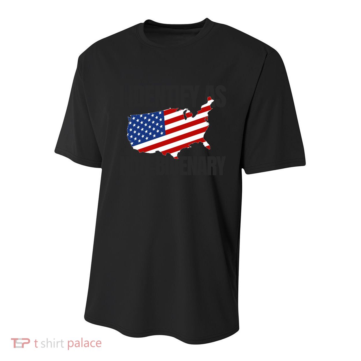 I Identify As Non Bidenary Youth Performance Sprint T-Shirt