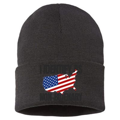 I Identify As Non Bidenary Sustainable Knit Beanie