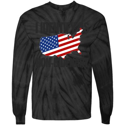 I Identify As Non Bidenary Tie-Dye Long Sleeve Shirt
