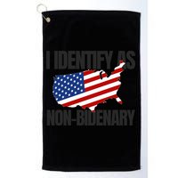 I Identify As Non Bidenary Golf Towel