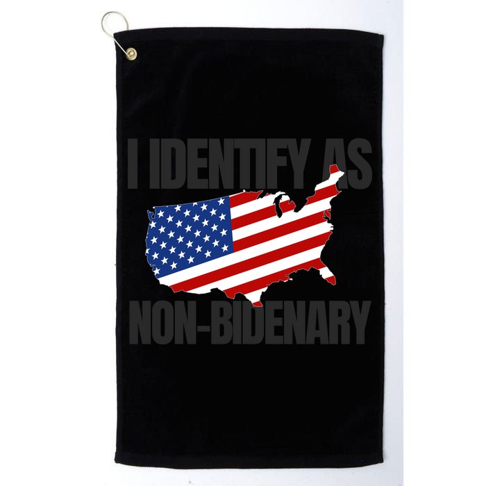 I Identify As Non Bidenary Golf Towel
