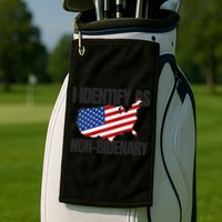 I Identify As Non Bidenary Golf Towel