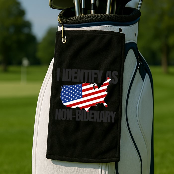 I Identify As Non Bidenary Golf Towel