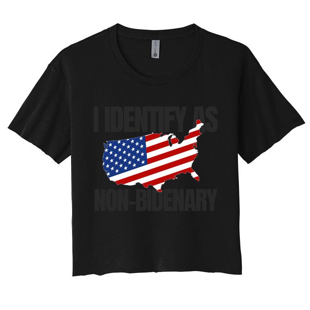 I Identify As Non Bidenary Crop Top
