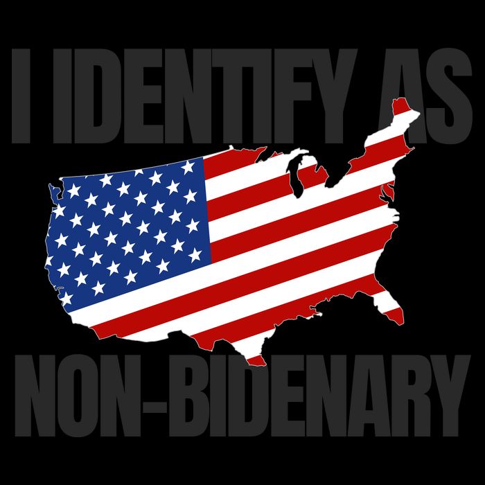I Identify As Non Bidenary Cropped Pullover Crew