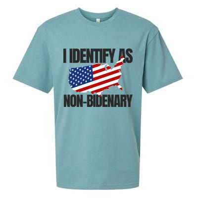 I Identify As Non Bidenary Sueded Cloud Jersey T-Shirt