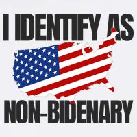 I Identify As Non Bidenary Garment-Dyed Sweatshirt
