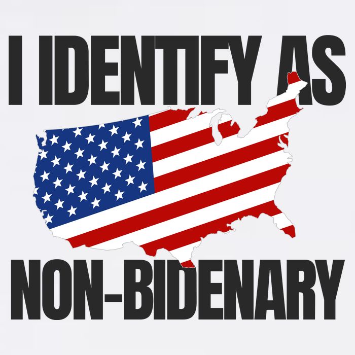 I Identify As Non Bidenary Garment-Dyed Sweatshirt