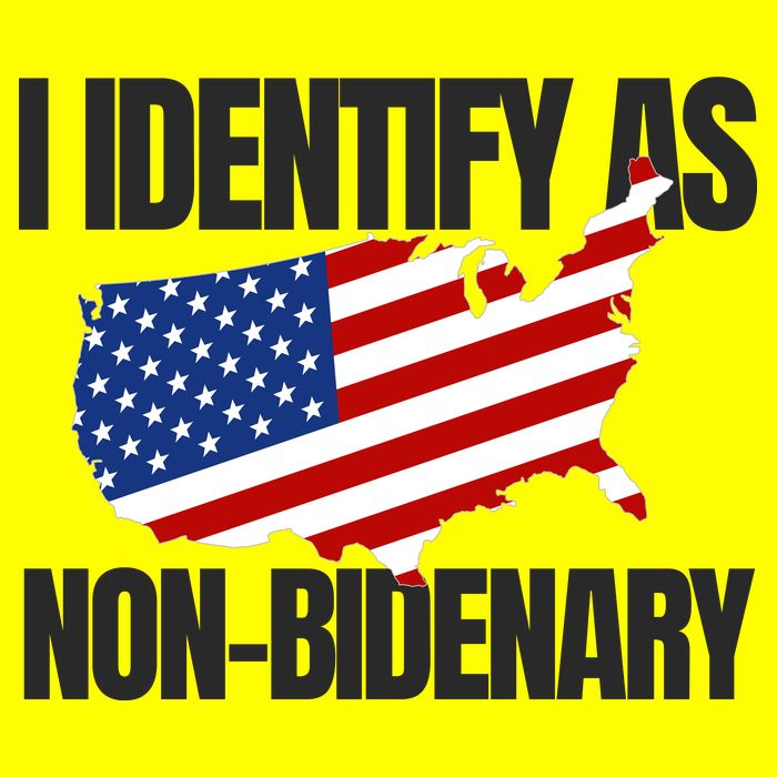 I Identify As Non Bidenary Long Sleeve Shirt