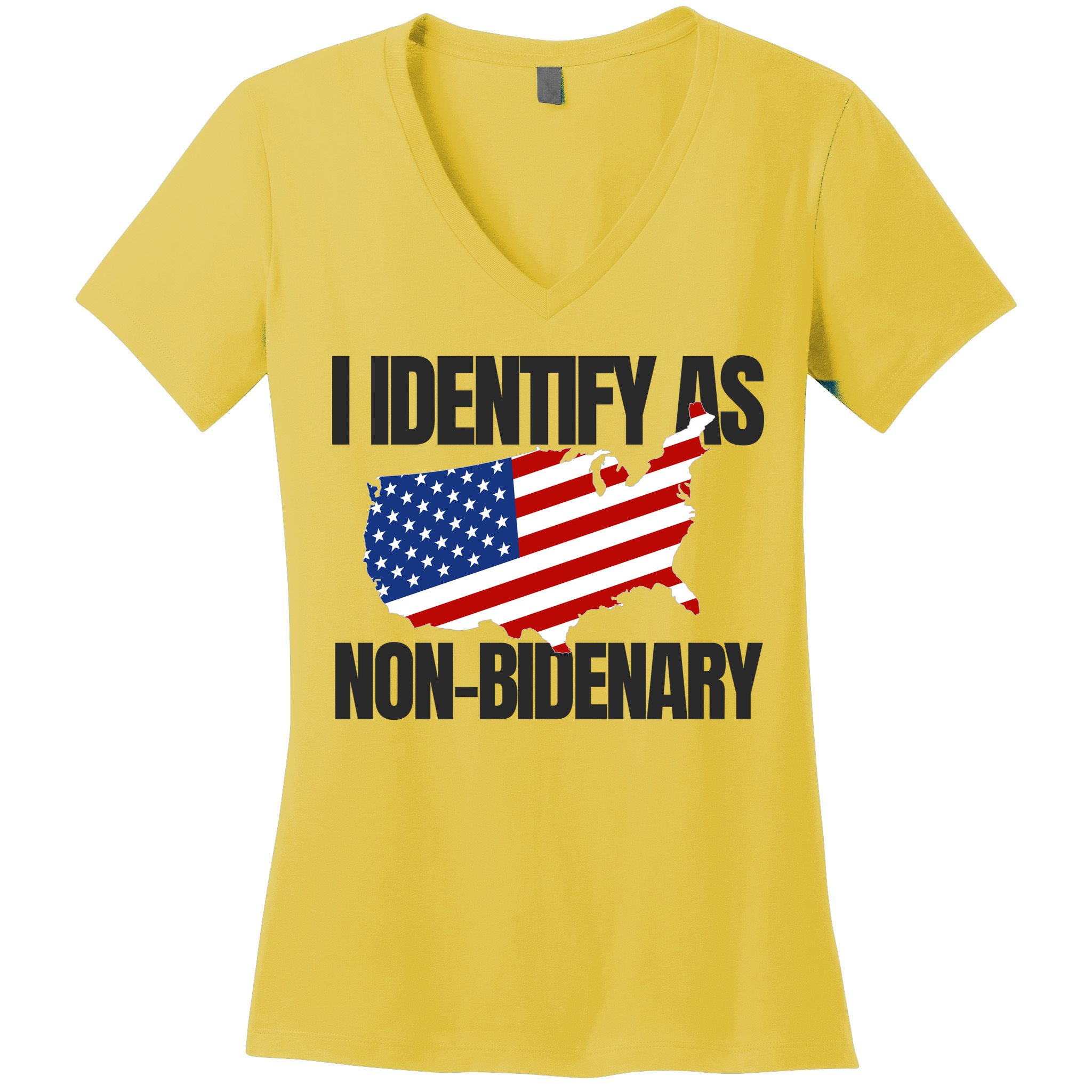I Identify As Non Bidenary Women's V-Neck T-Shirt