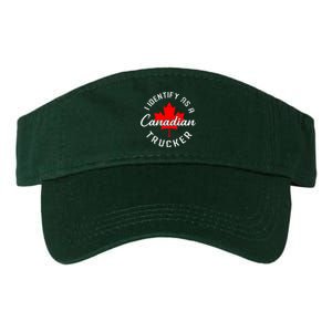 I Identify As A Canadian Trucker Valucap Bio-Washed Visor