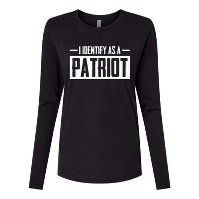 I Identify As A Patriot Womens Cotton Relaxed Long Sleeve T-Shirt