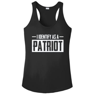 I Identify As A Patriot Ladies PosiCharge Competitor Racerback Tank