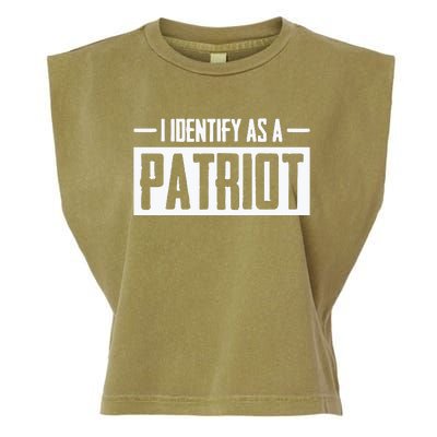 I Identify As A Patriot Garment-Dyed Women's Muscle Tee