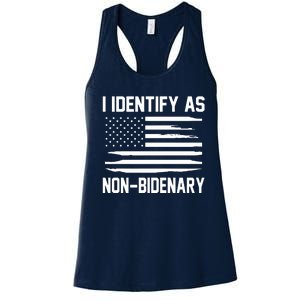 I Identify As Non Bidenary Women's Racerback Tank