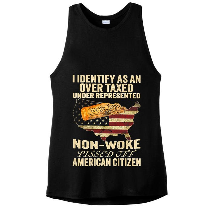 I Identify As An Over Taxed Under Ladies PosiCharge Tri-Blend Wicking Tank