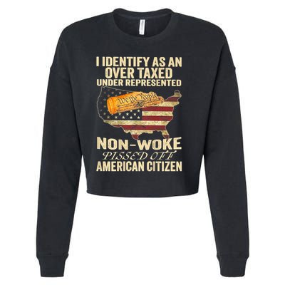 I Identify As An Over Taxed Under Cropped Pullover Crew