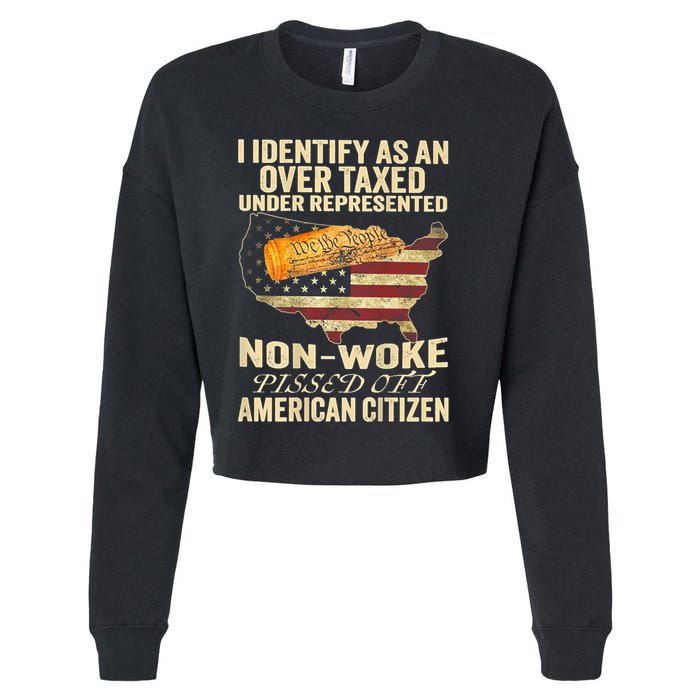 I Identify As An Over Taxed Under Cropped Pullover Crew