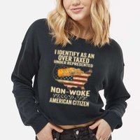 I Identify As An Over Taxed Under Cropped Pullover Crew