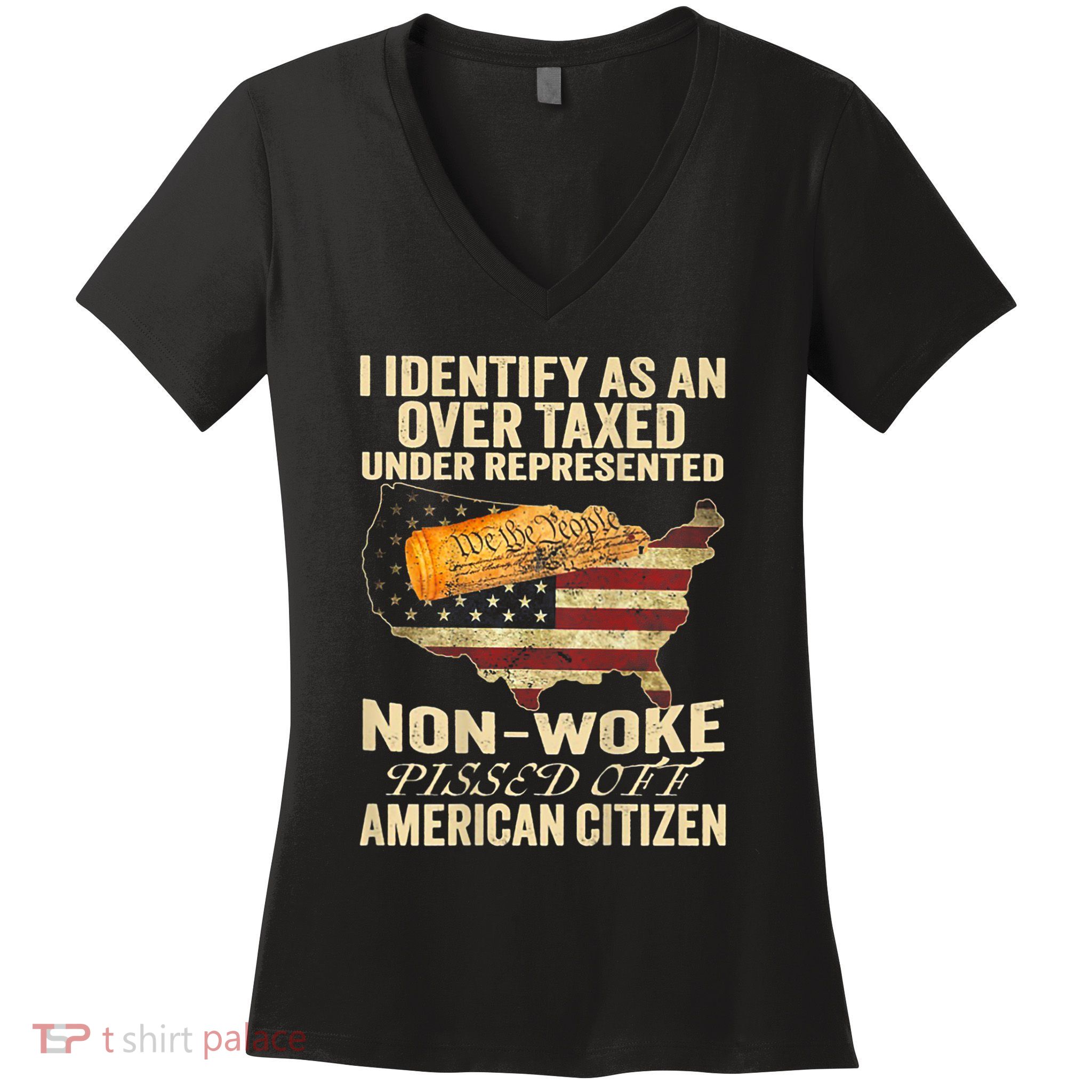 I Identify As An Over Taxed Under Women's V-Neck T-Shirt