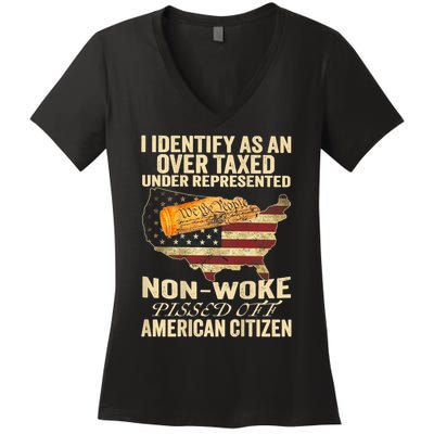 I Identify As An Over Taxed Under Women's V-Neck T-Shirt