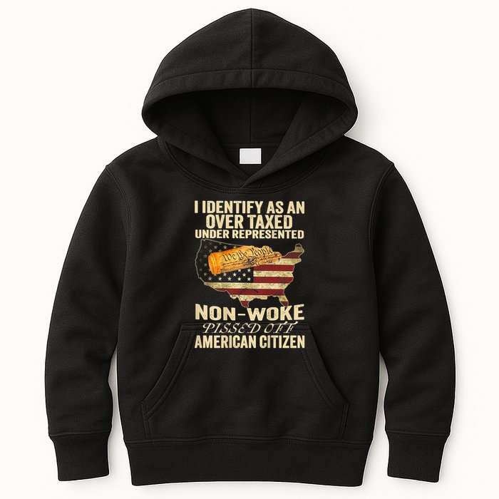 I Identify As An Over Taxed Under Kids Hoodie