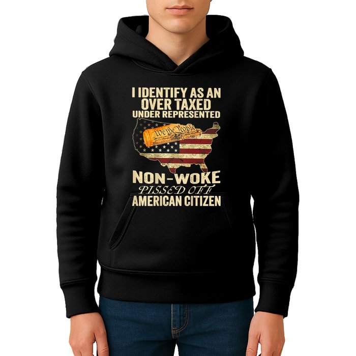 I Identify As An Over Taxed Under Kids Hoodie