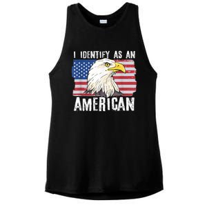 I Identify As An American Proud Us American Ladies PosiCharge Tri-Blend Wicking Tank