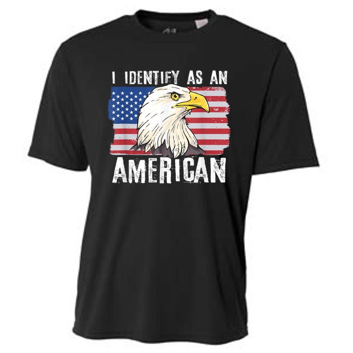 I Identify As An American Proud Us American Cooling Performance Crew T-Shirt