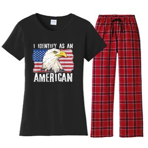 I Identify As An American Proud Us American Women's Flannel Pajama Set