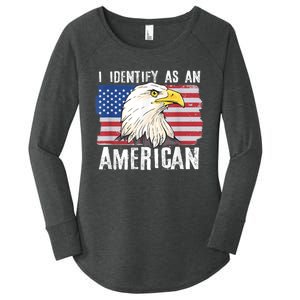 I Identify As An American Proud Us American Women's Perfect Tri Tunic Long Sleeve Shirt