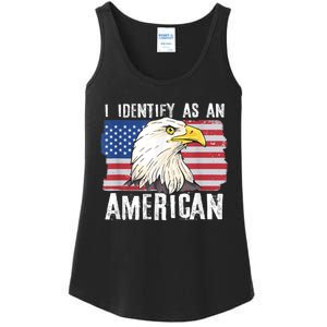 I Identify As An American Proud Us American Ladies Essential Tank